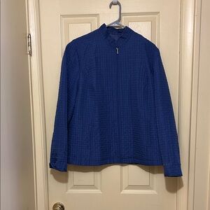 Requirements Blue Textured Blazer